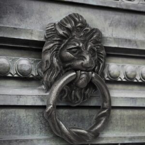 old ironwork lion knocker